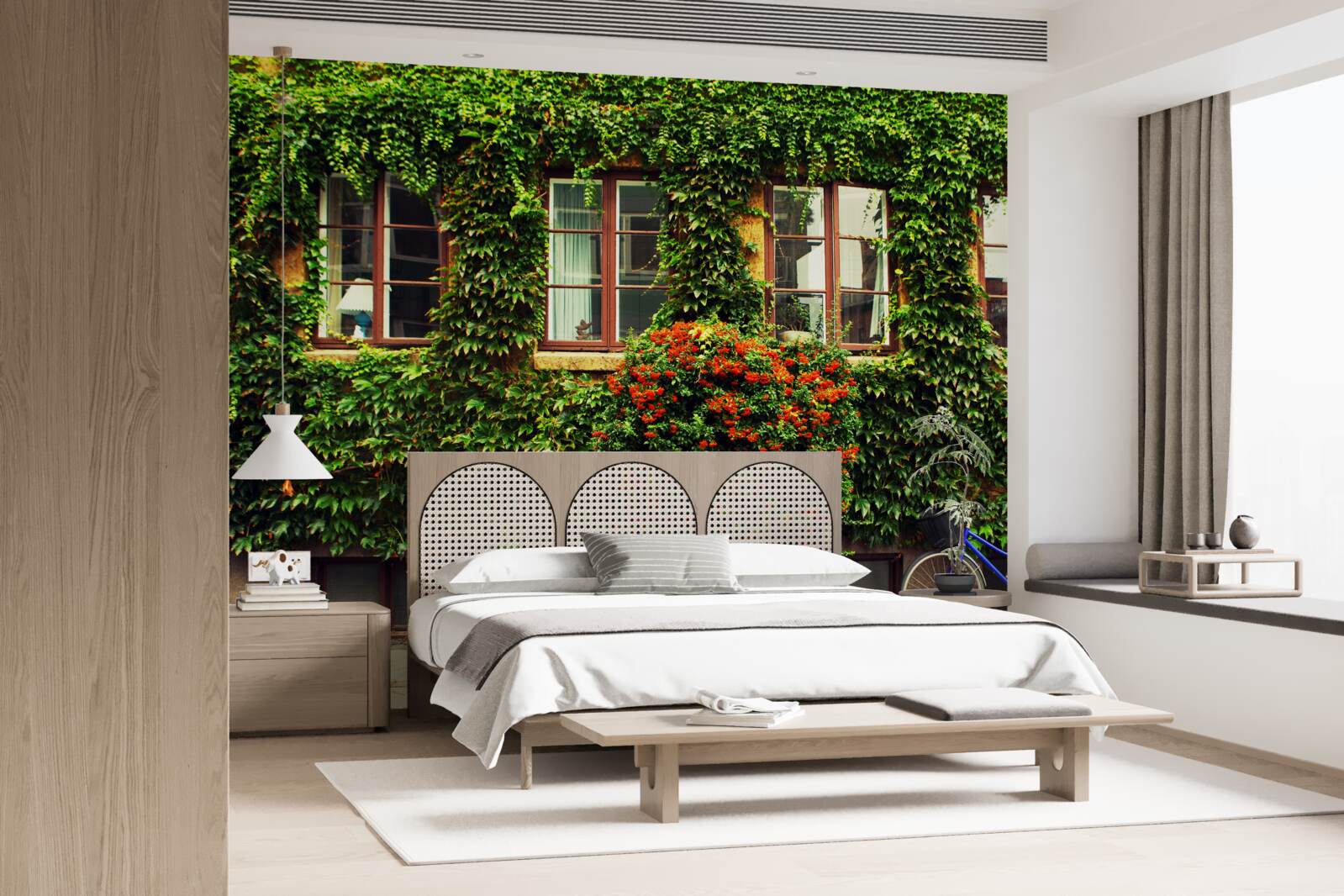 Fototapeta dom porośnięty bluszczem ze starości