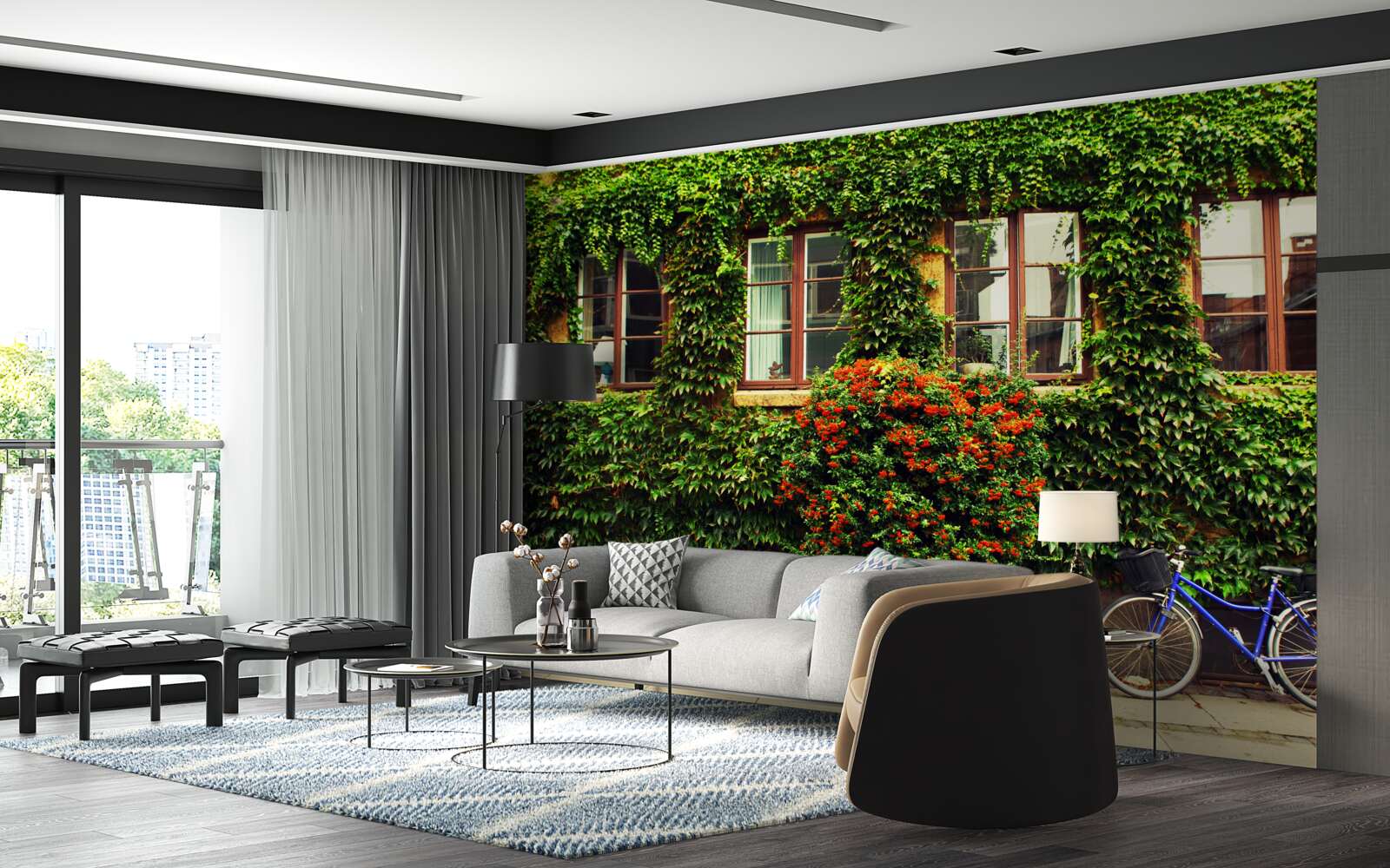 Fototapeta dom porośnięty bluszczem ze starości