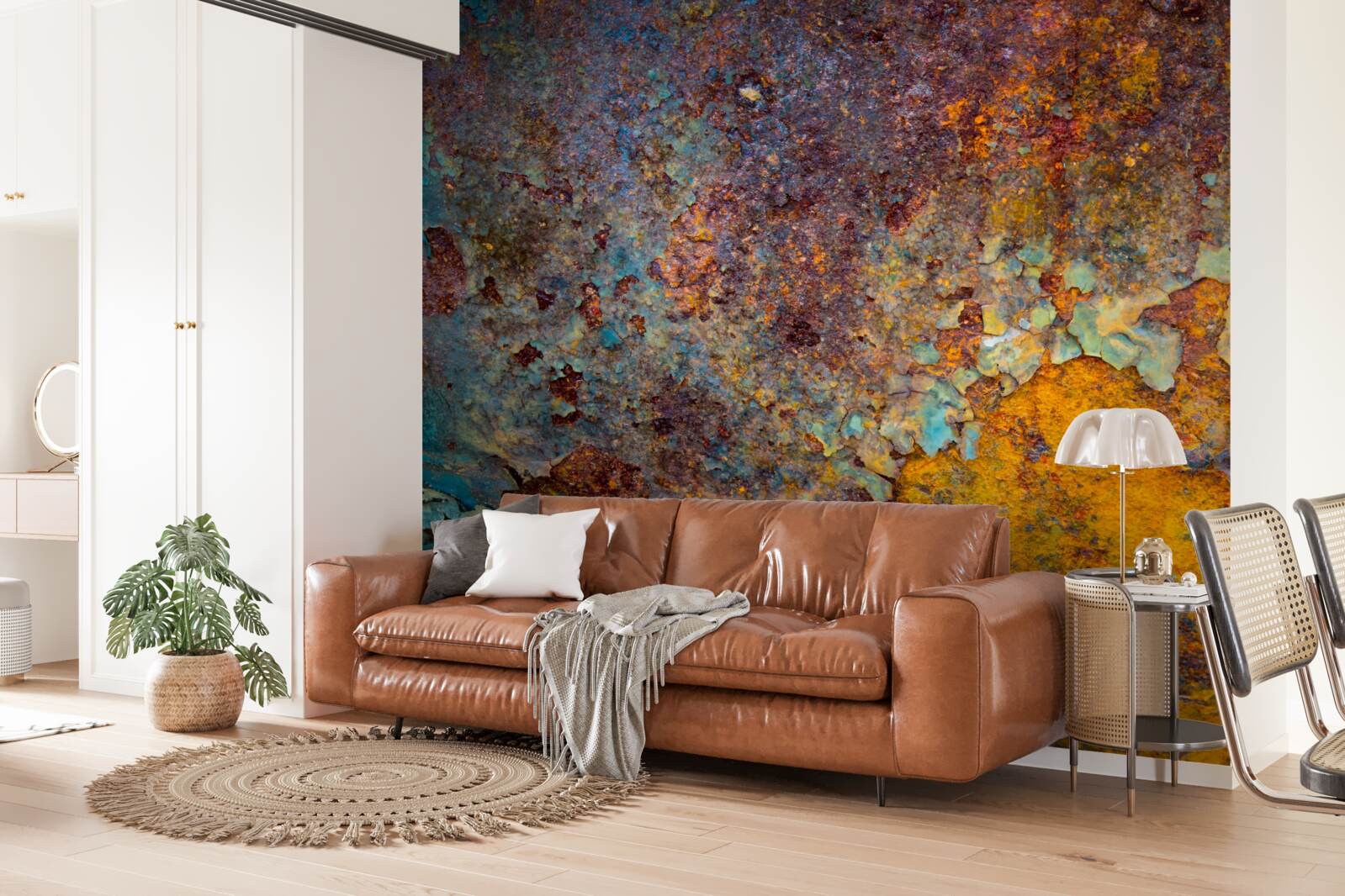 Fototapeta zardzewiała metalowa ściana