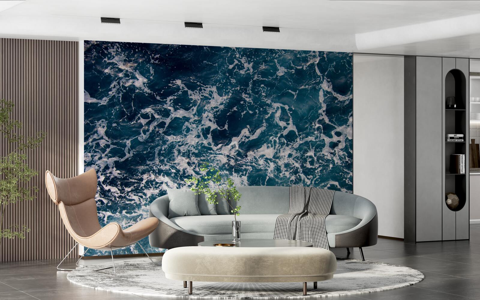 Fototapeta pęczniejące fale lazurowego koloru