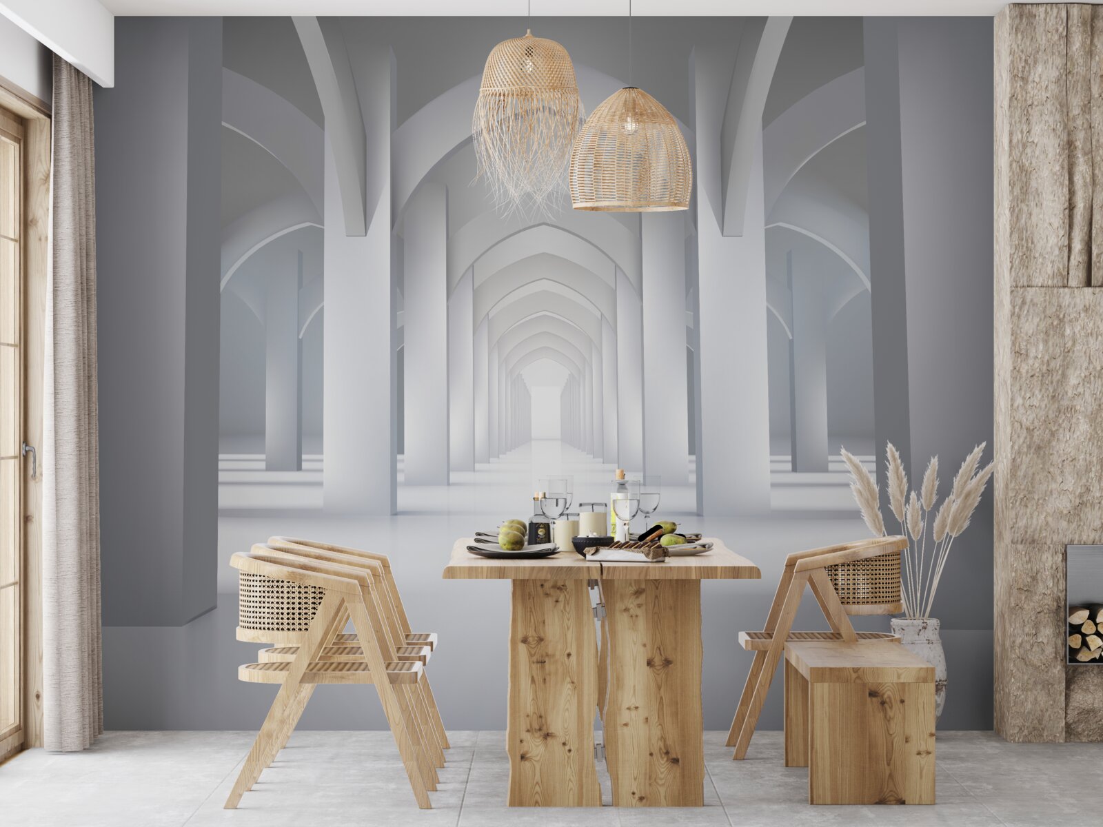 Fototapeta lekkie łuki w stylu gotyckim