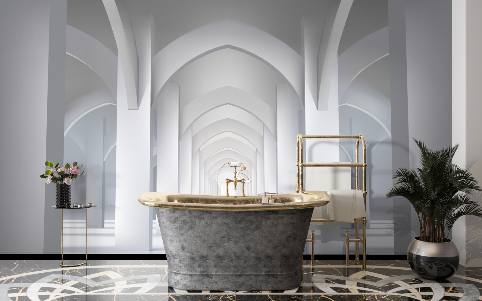 Fototapeta lekkie łuki w stylu gotyckim