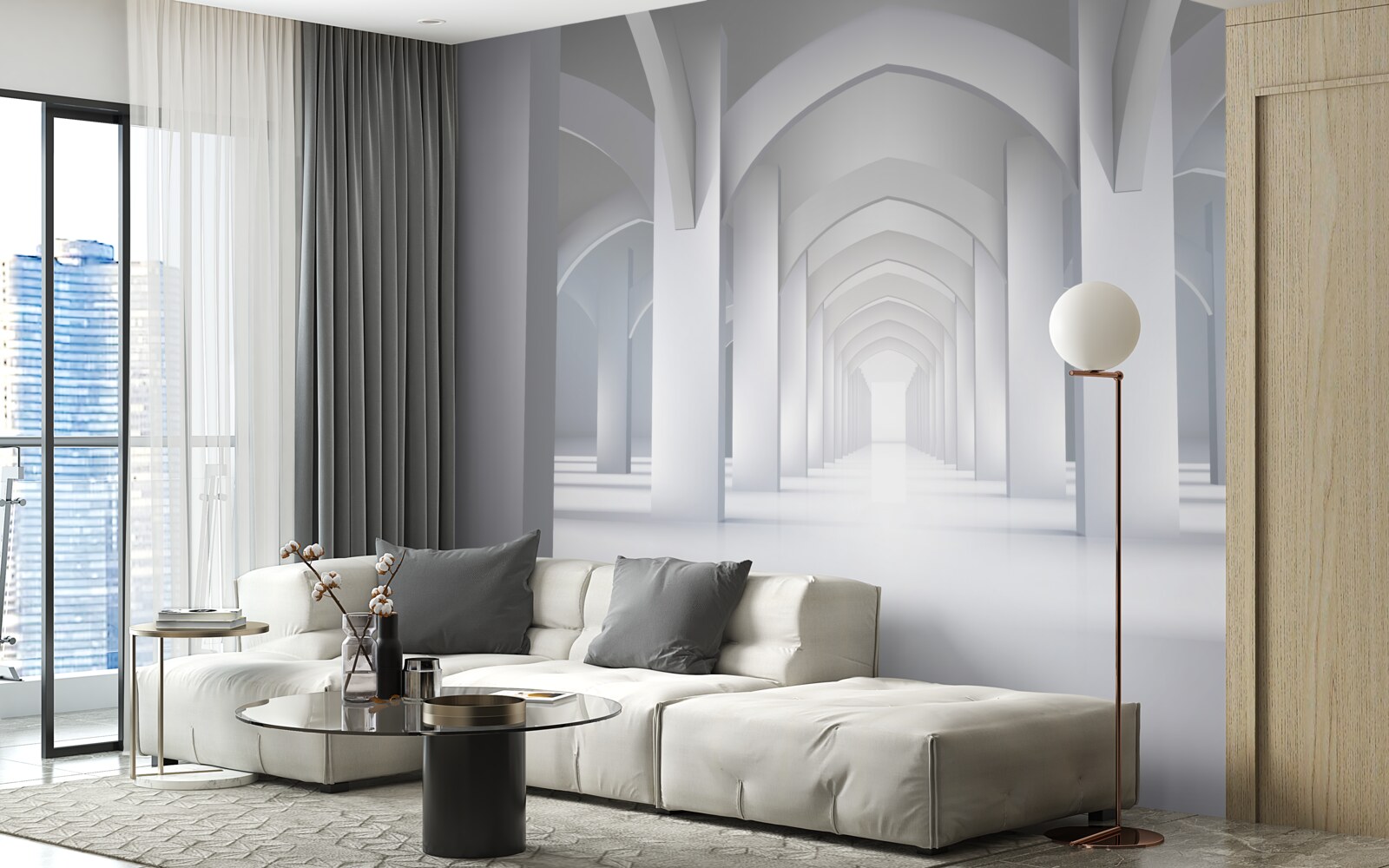 Fototapeta lekkie łuki w stylu gotyckim