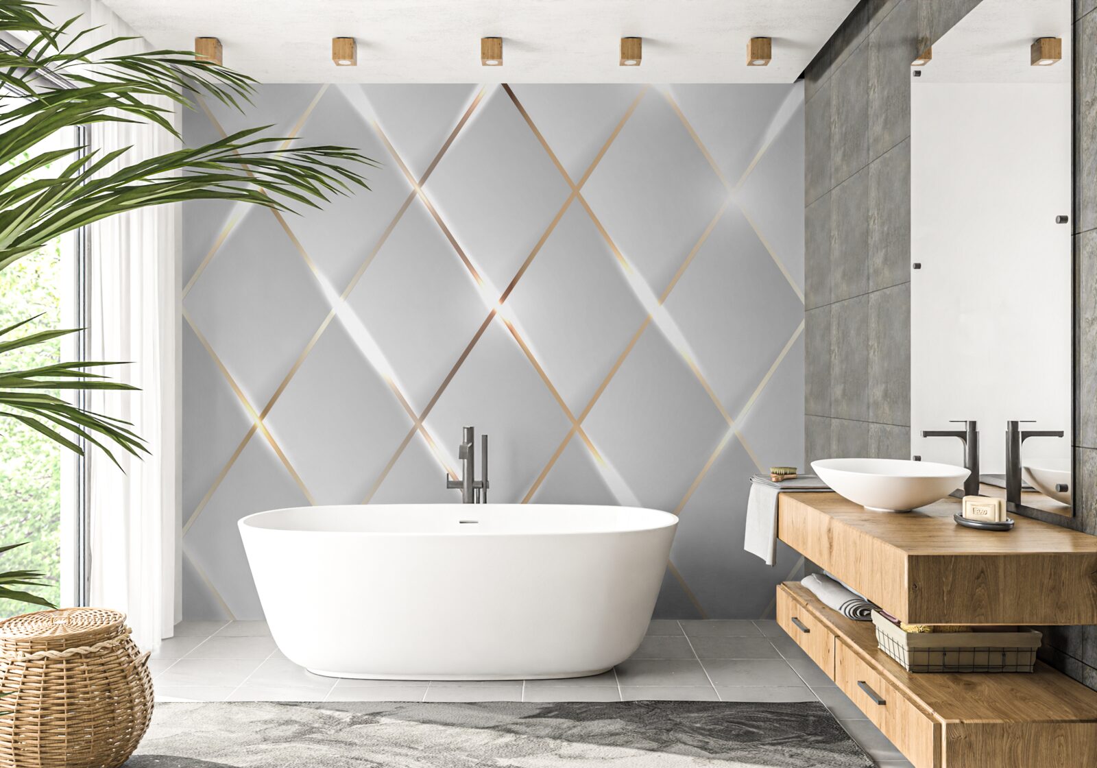 Fototapeta komplety porcelany złotej i srebrnej