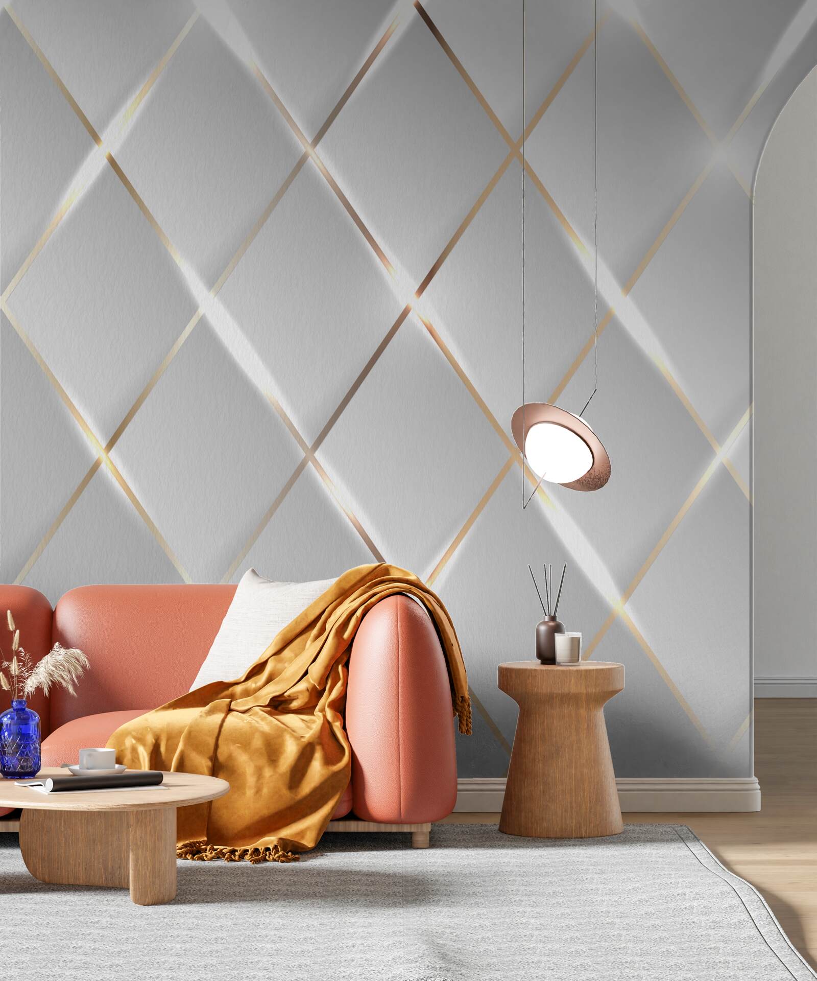 Fototapeta komplety porcelany złotej i srebrnej