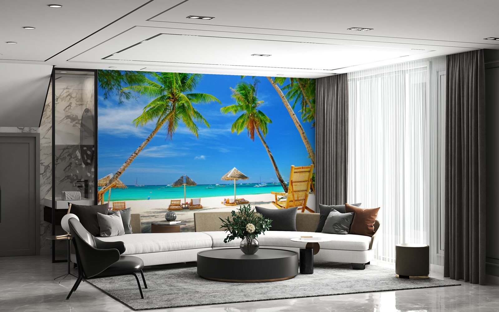 Fototapeta relaks na tropikalnym wybrzeżu