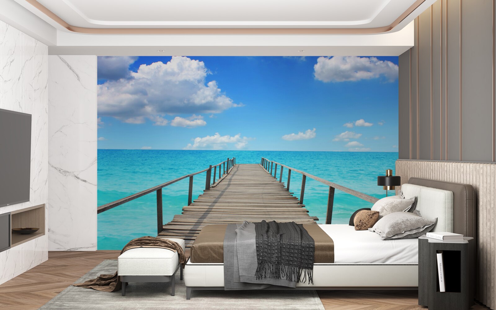 Fototapeta wpadając do bezkresnego morza