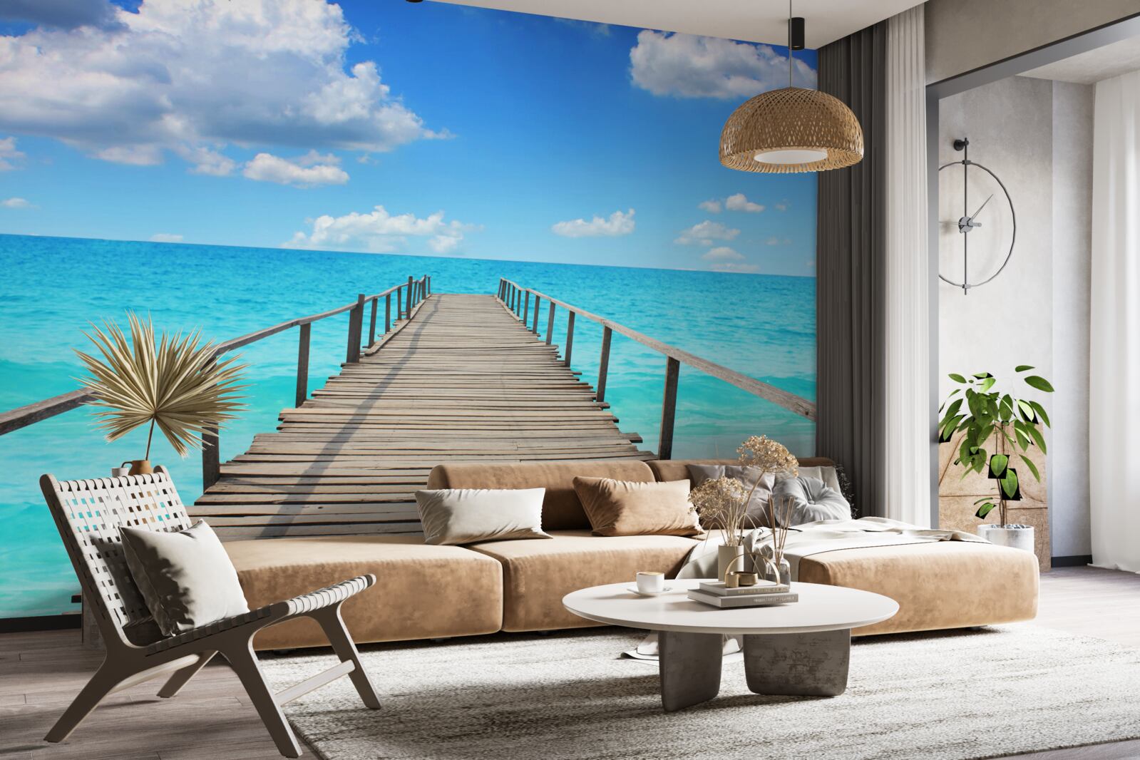 Fototapeta wpadając do bezkresnego morza