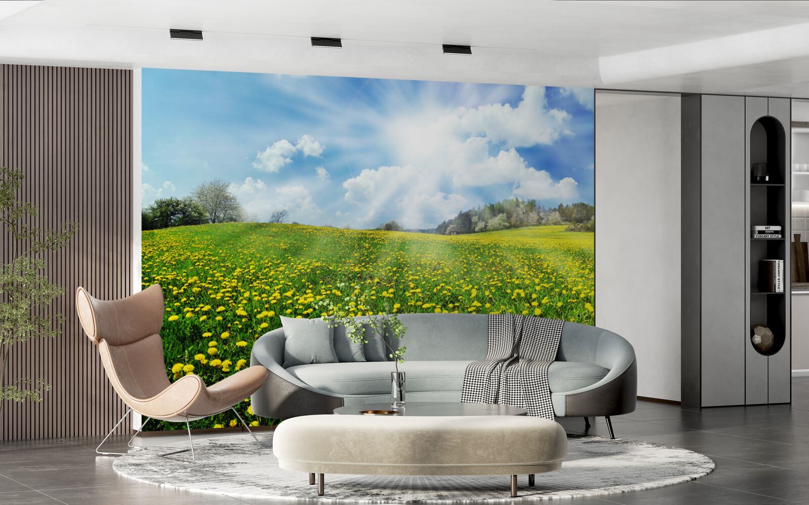 Fototapeta przestrzeń mniszka lekarskiego