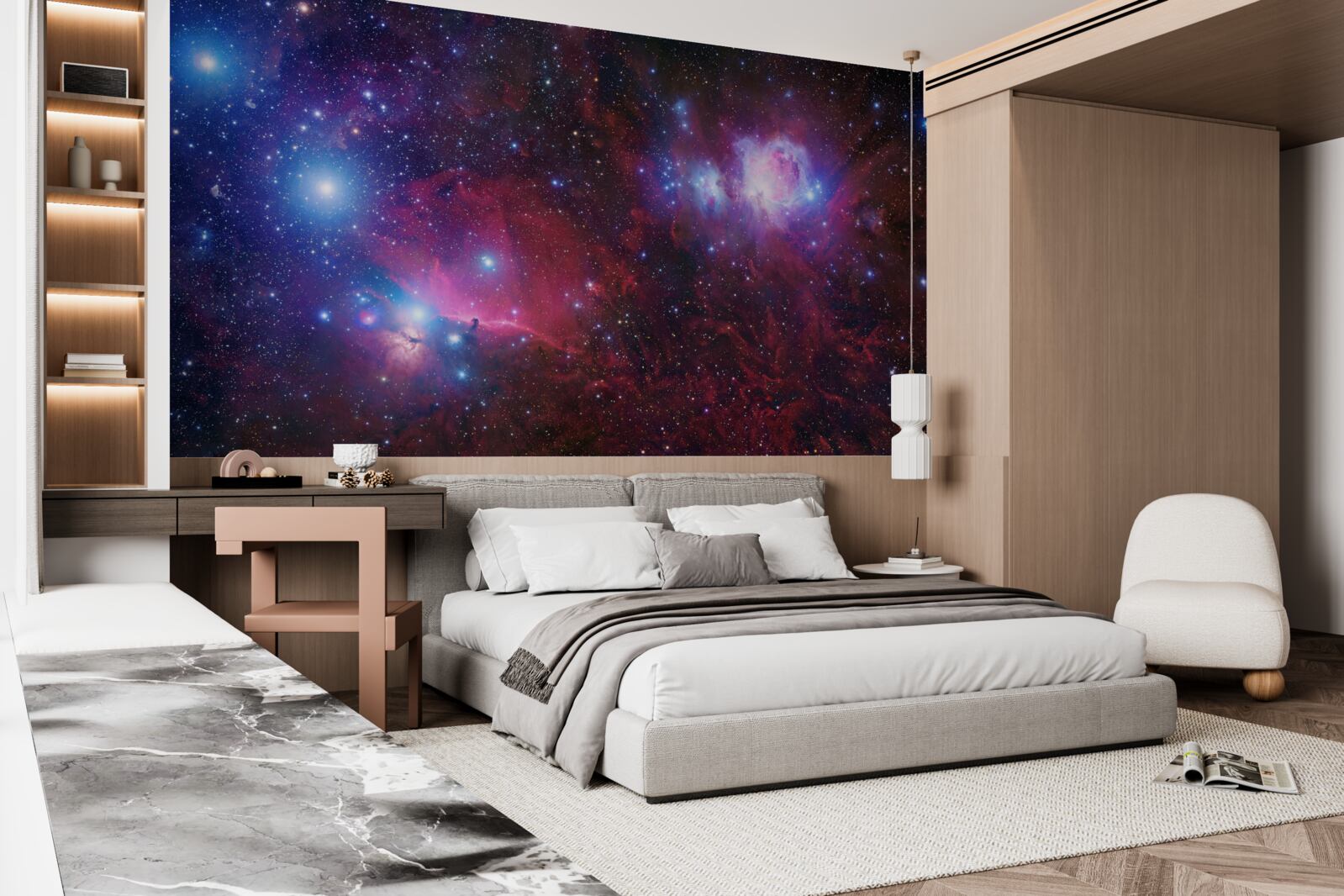 Fototapeta gwiaździste niebo pokryte nocą