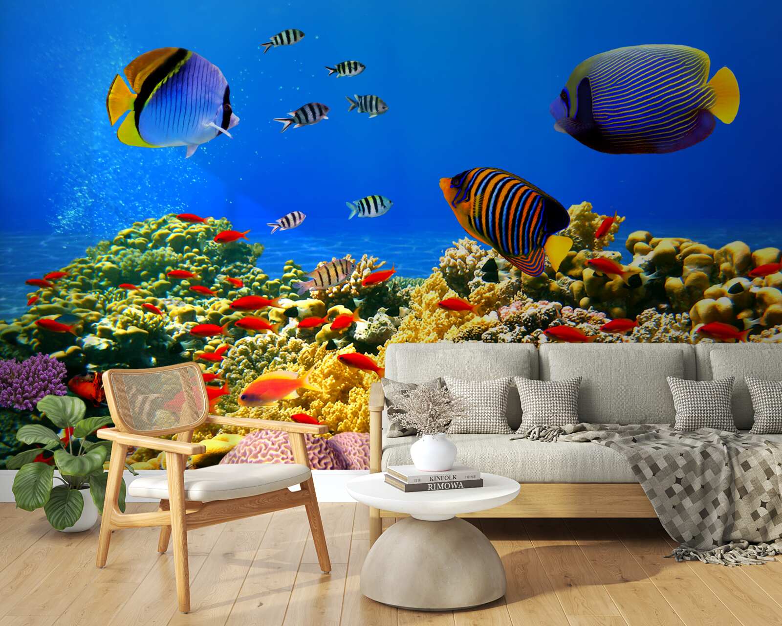 Fototapeta niedokończona głębia oceanu i jego mieszkańców