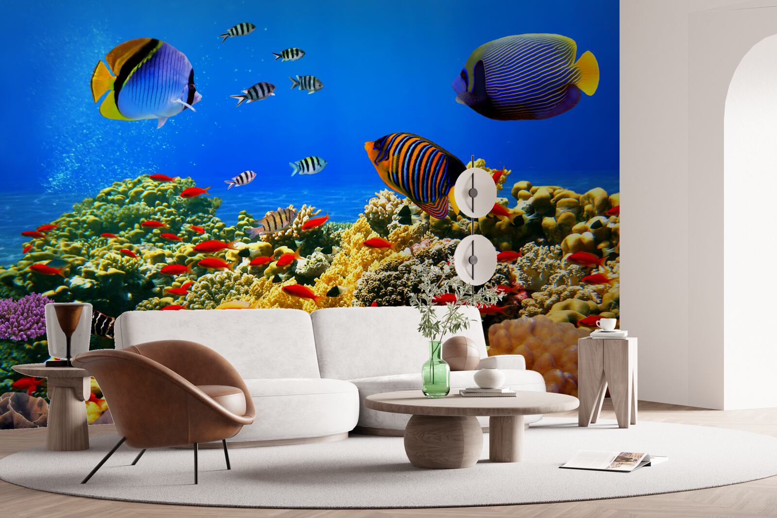 Fototapeta niedokończona głębia oceanu i jego mieszkańców