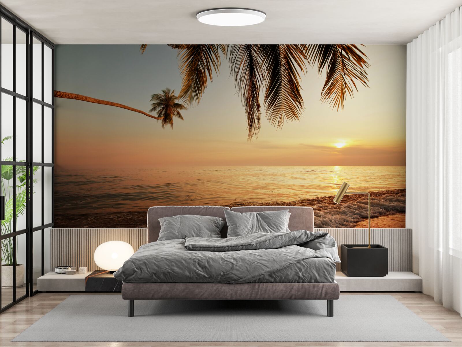 Fototapeta tropikalna wyspa o zachodzie słońca