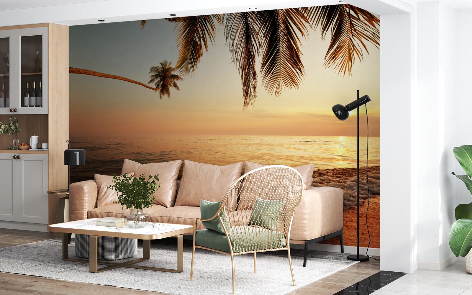 Fototapeta tropikalna wyspa o zachodzie słońca