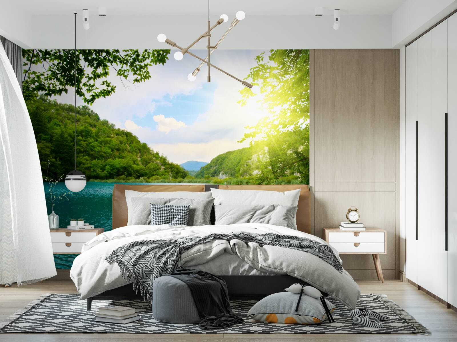 Fototapeta wschód słońca nad powierzchnią wody