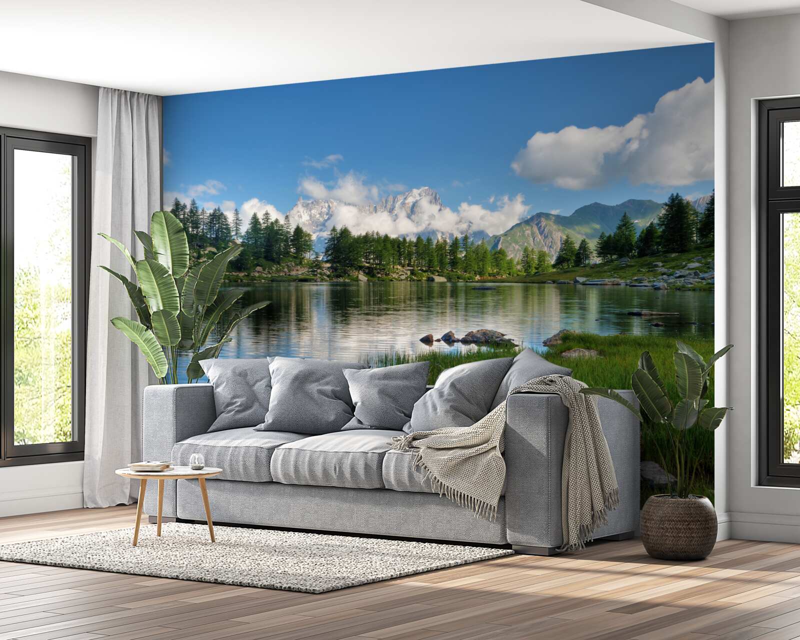 Fototapeta letni smak spokojnej górskiej rzeki