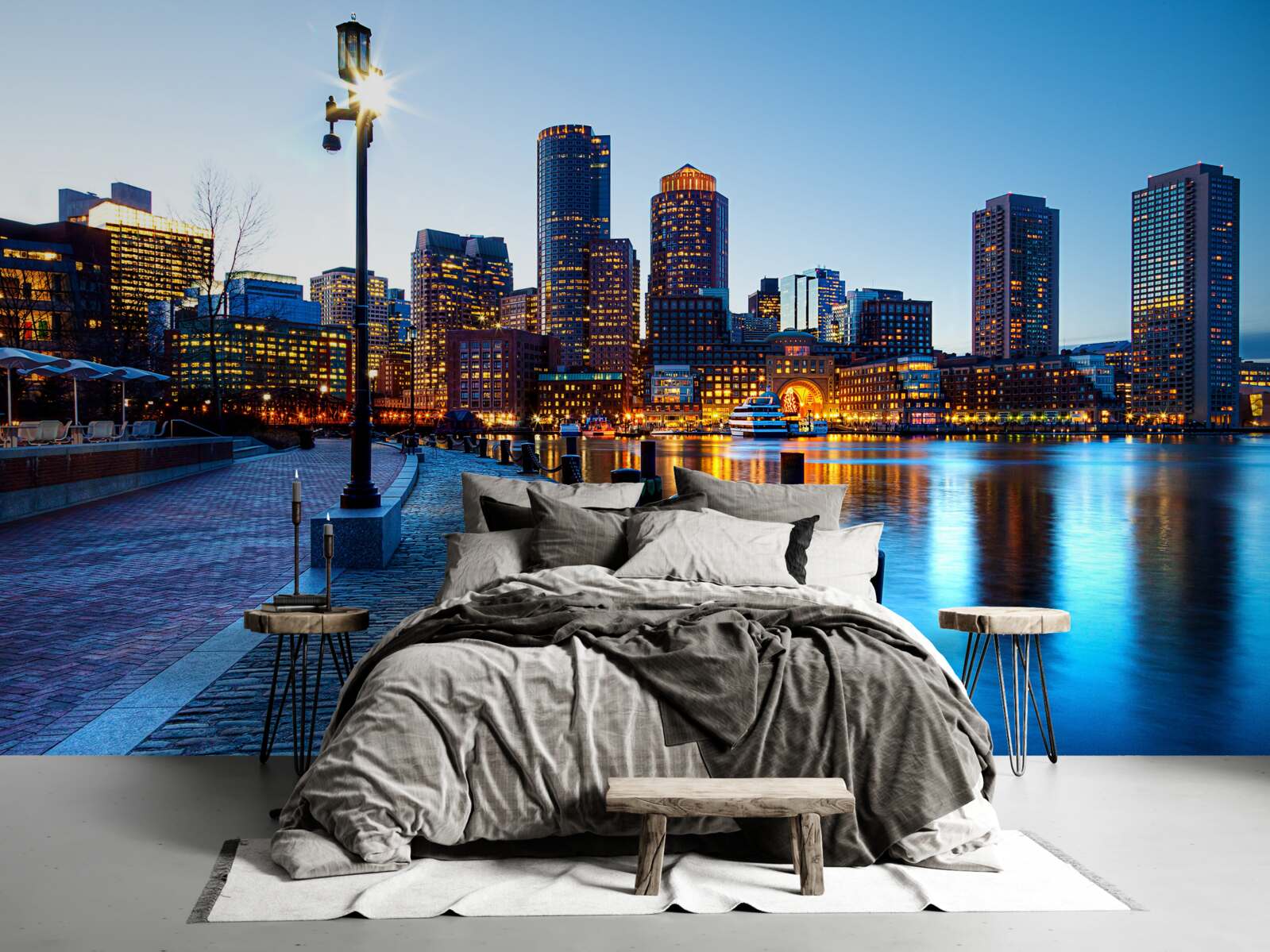 Fototapeta zachód słońca na niezamieszkanym molo