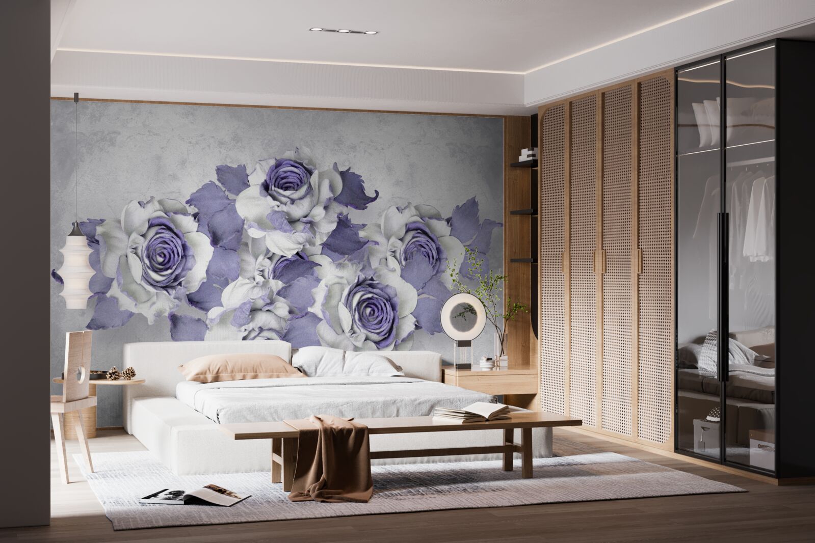 Fototapeta liliowy wystrój kwiatowy