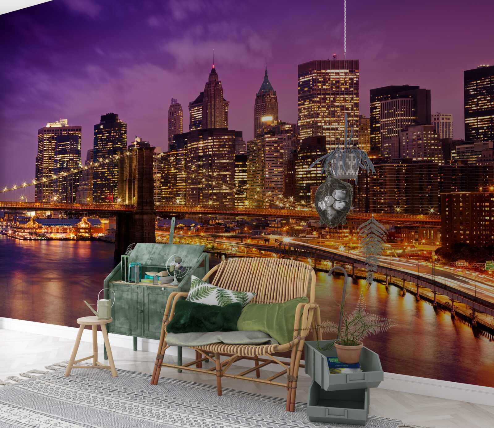 Fototapeta most brookliński nocą