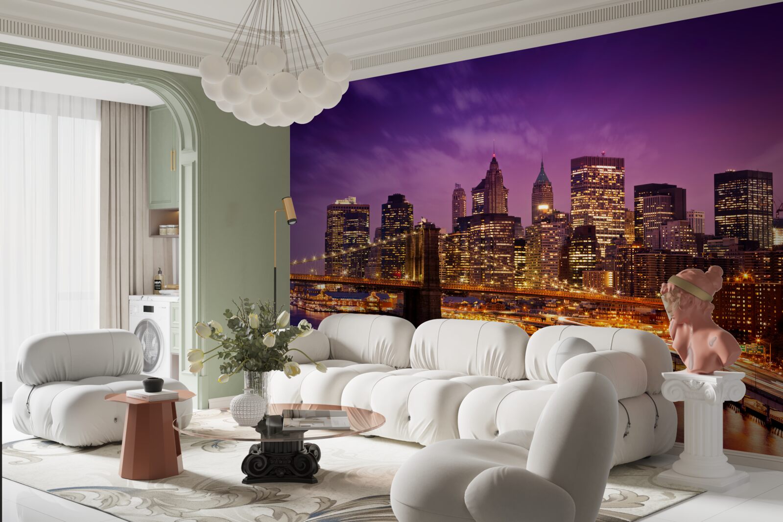 Fototapeta most brookliński nocą