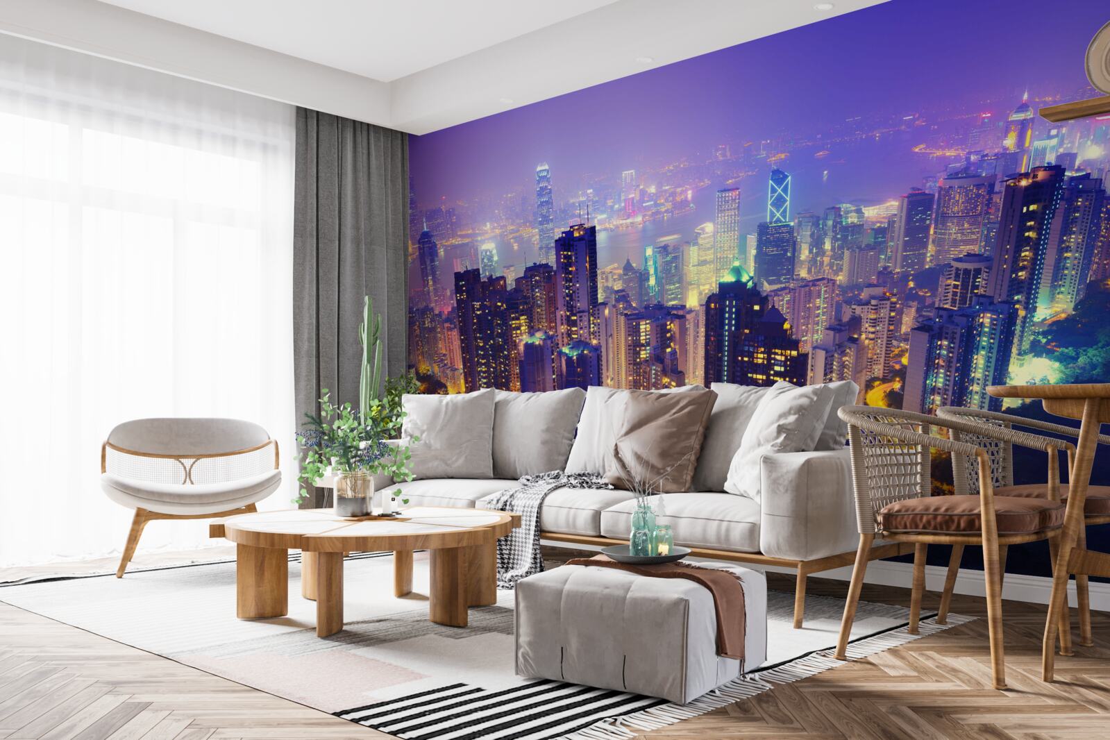 Fototapeta hongkong nocą ma oszałamiającą panoramę