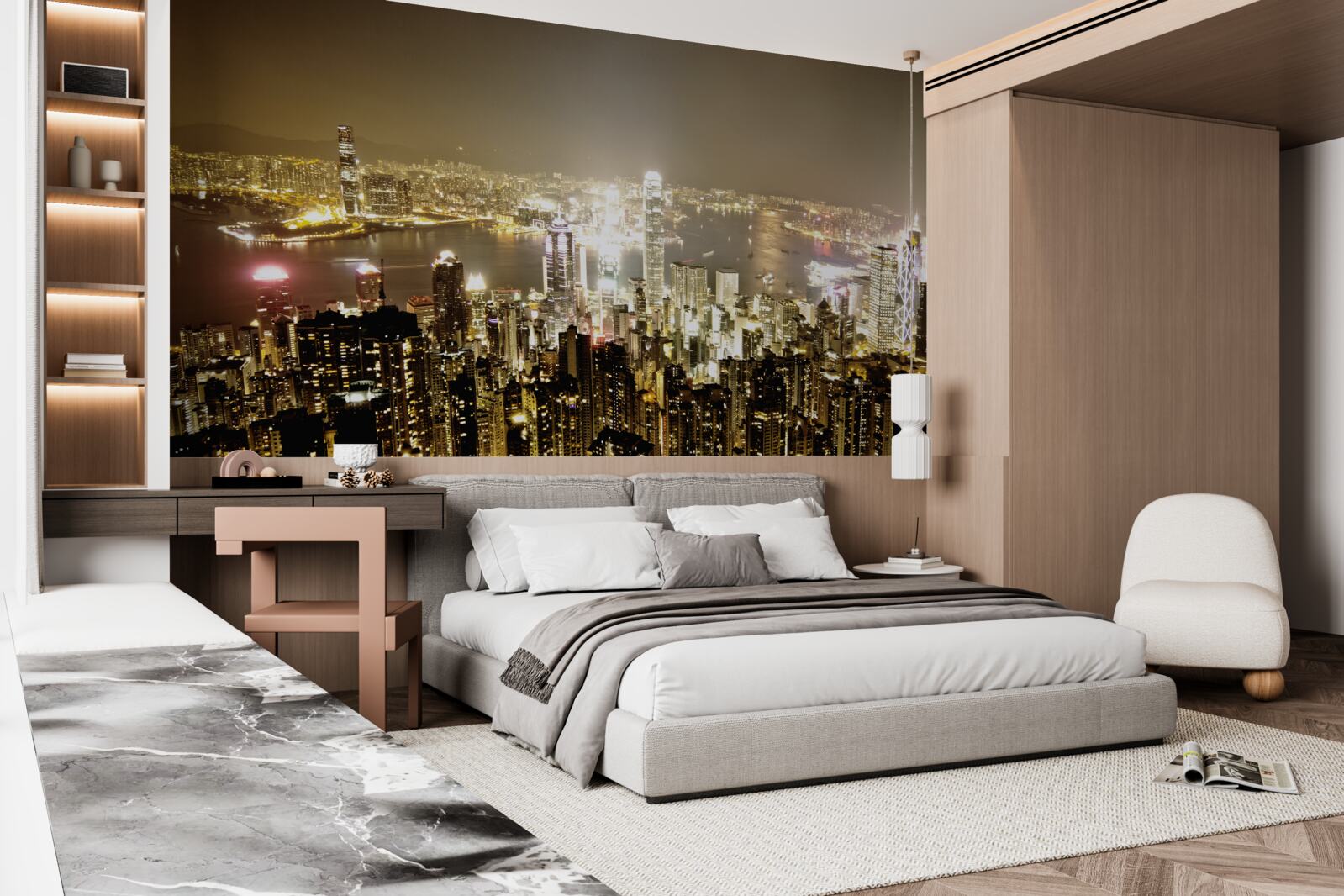 Fototapeta nocne światła nowego jorku