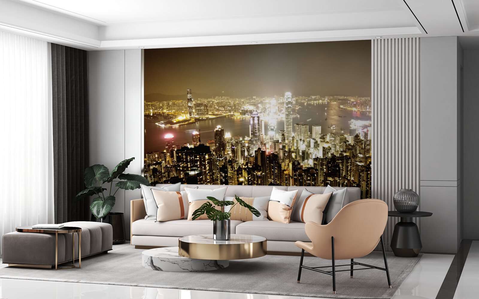 Fototapeta nocne światła nowego jorku