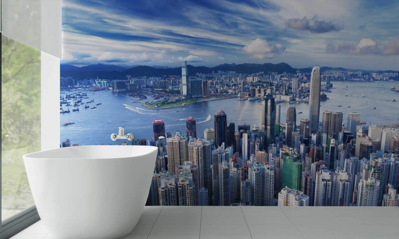 Fototapeta wieżowce w porcie wiktorii