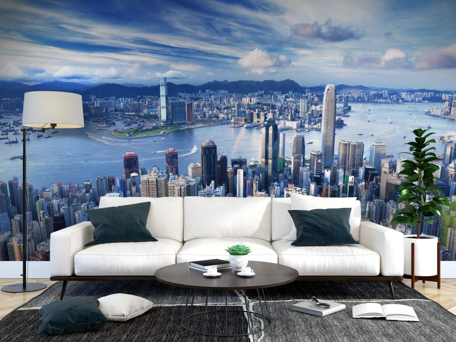 Fototapeta wieżowce w porcie wiktorii