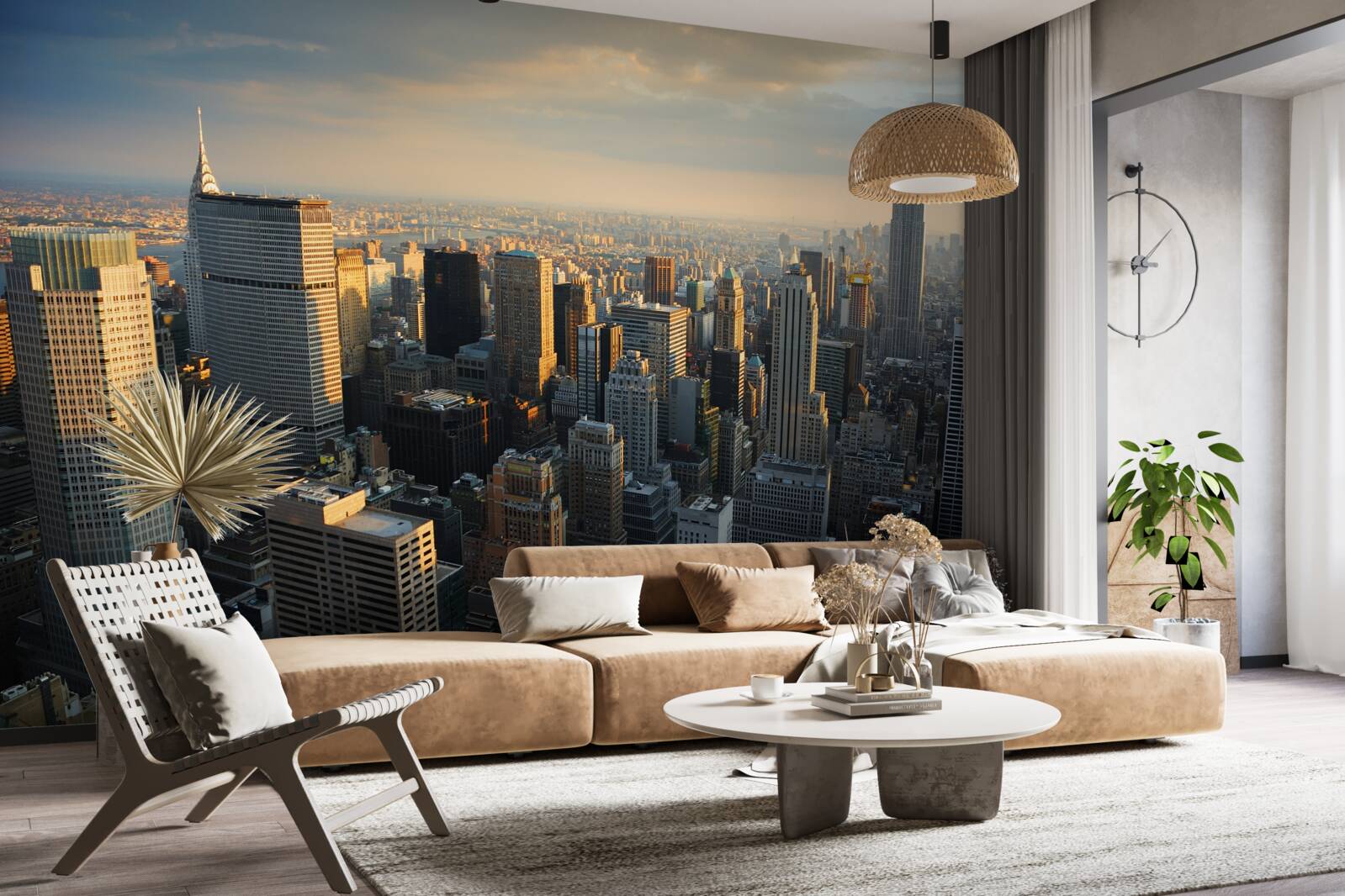 Fototapeta wieżowce nowego jorku w chwili narodzin dnia