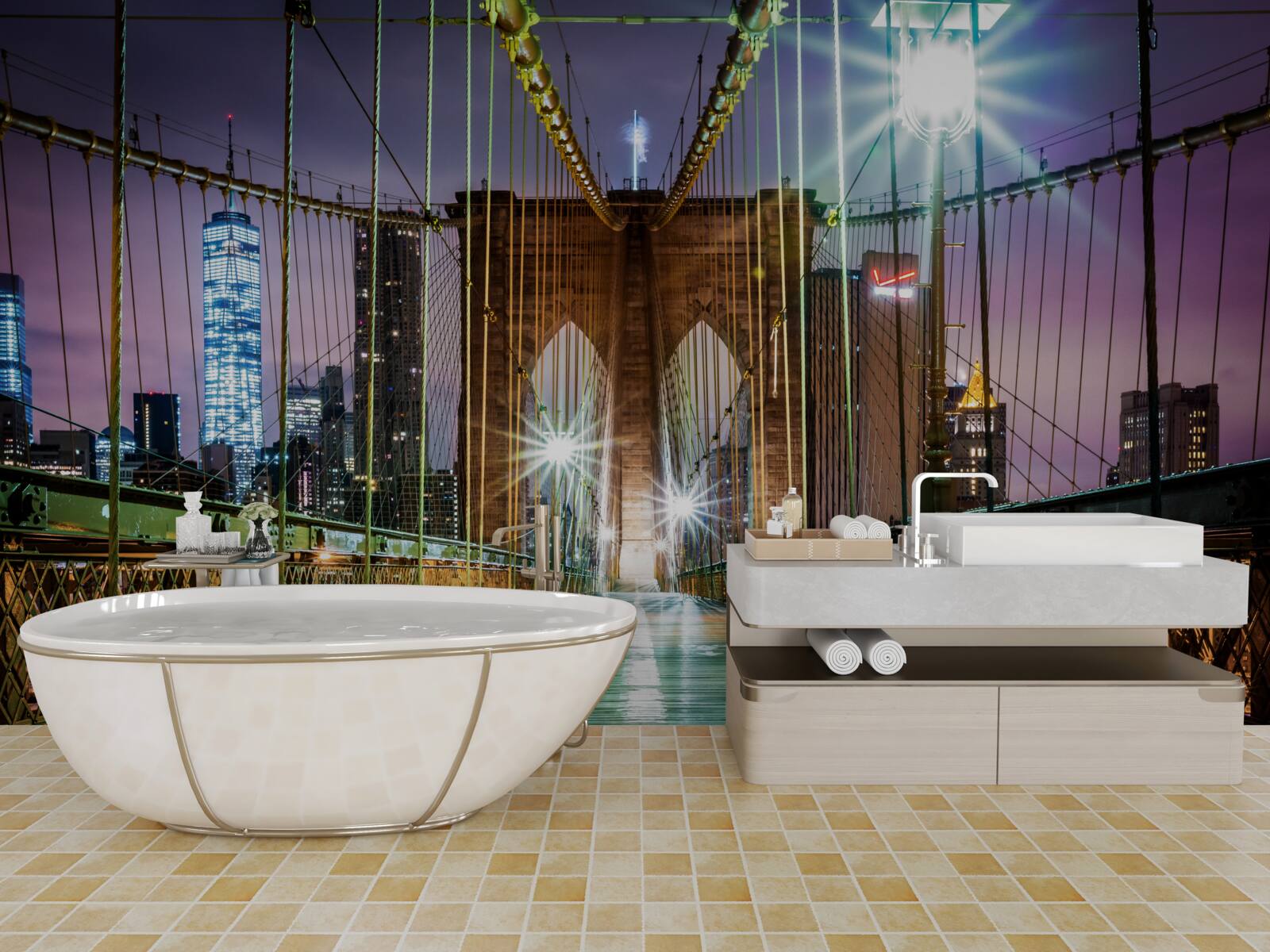 Fototapeta most brookliński dla pieszych