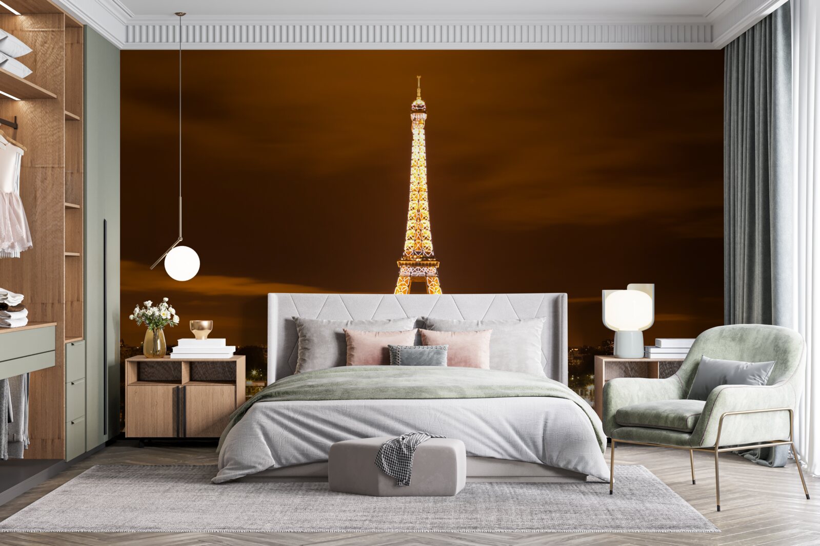 Fototapeta dusza paryża nocą