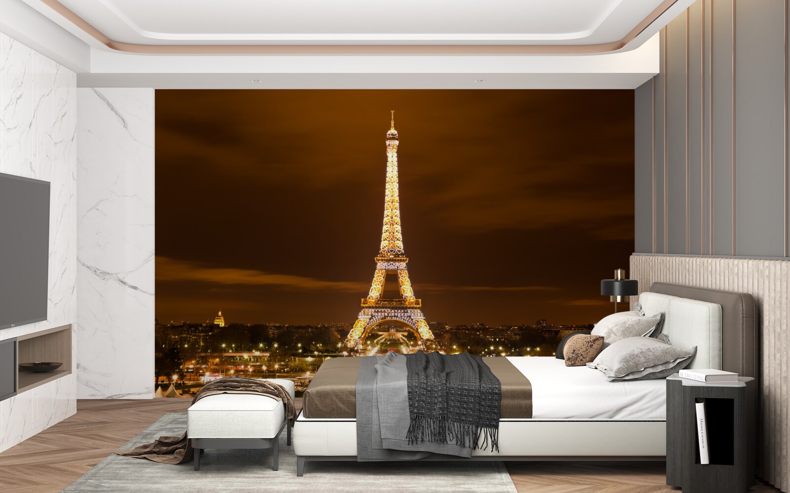 Fototapeta dusza paryża nocą