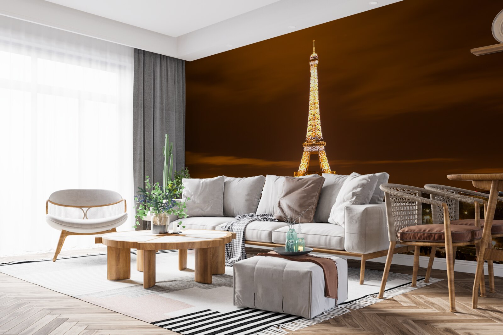 Fototapeta dusza paryża nocą