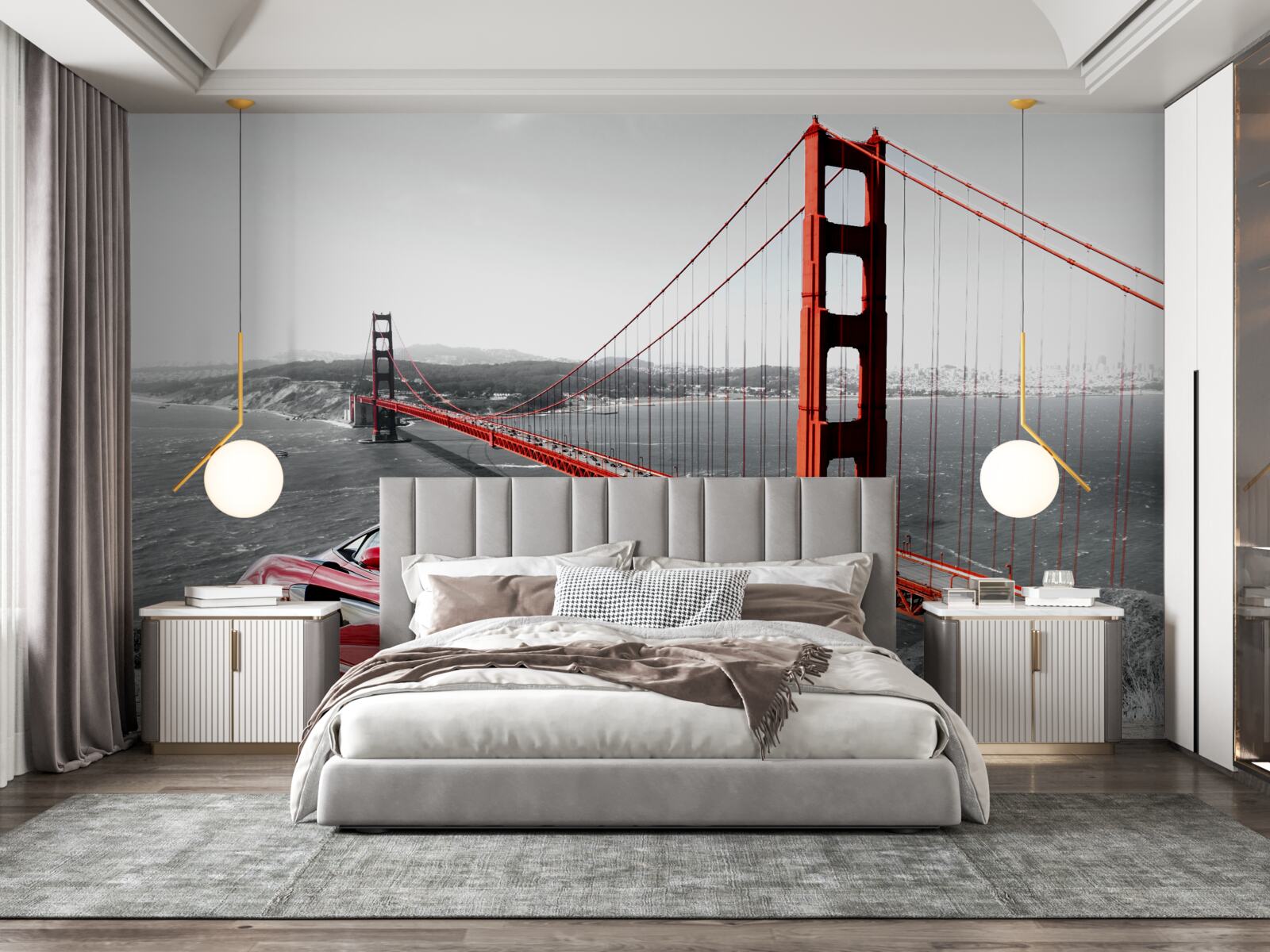 Fototapeta most w tle z mclarenem