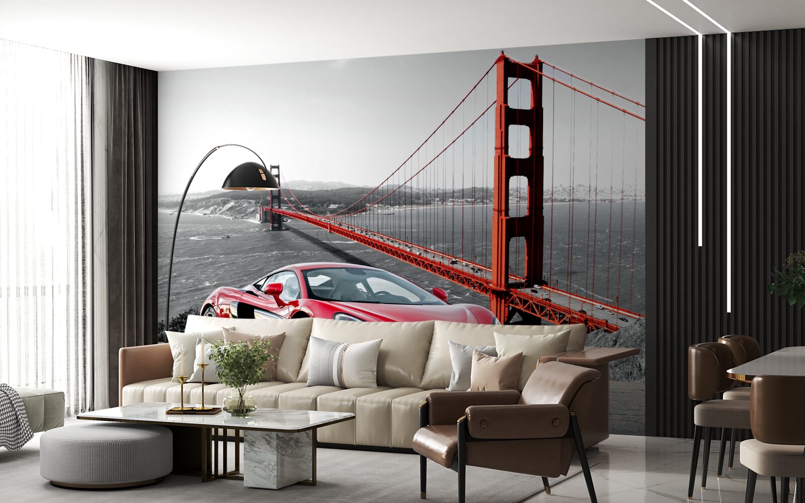 Fototapeta most w tle z mclarenem