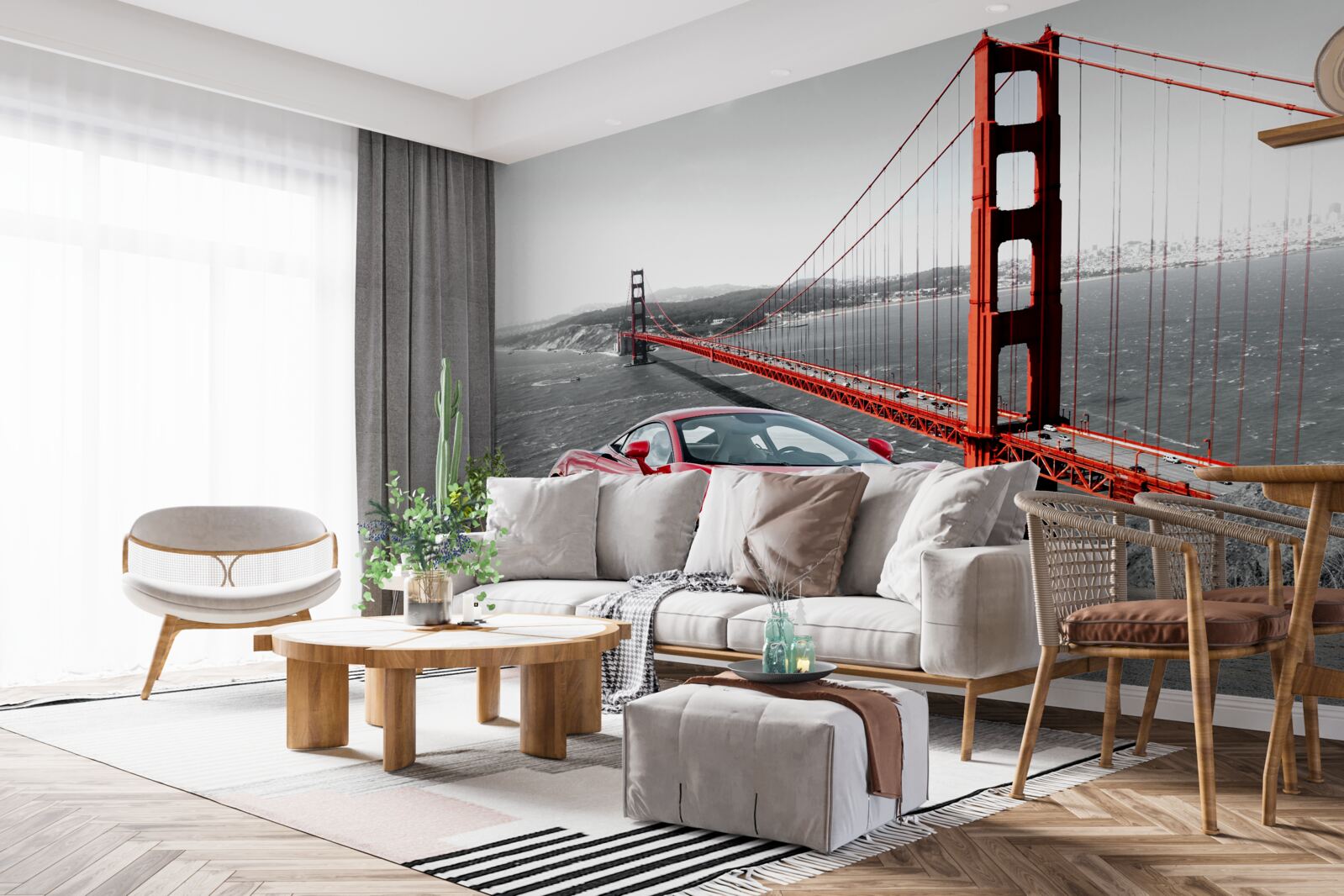 Fototapeta most w tle z mclarenem