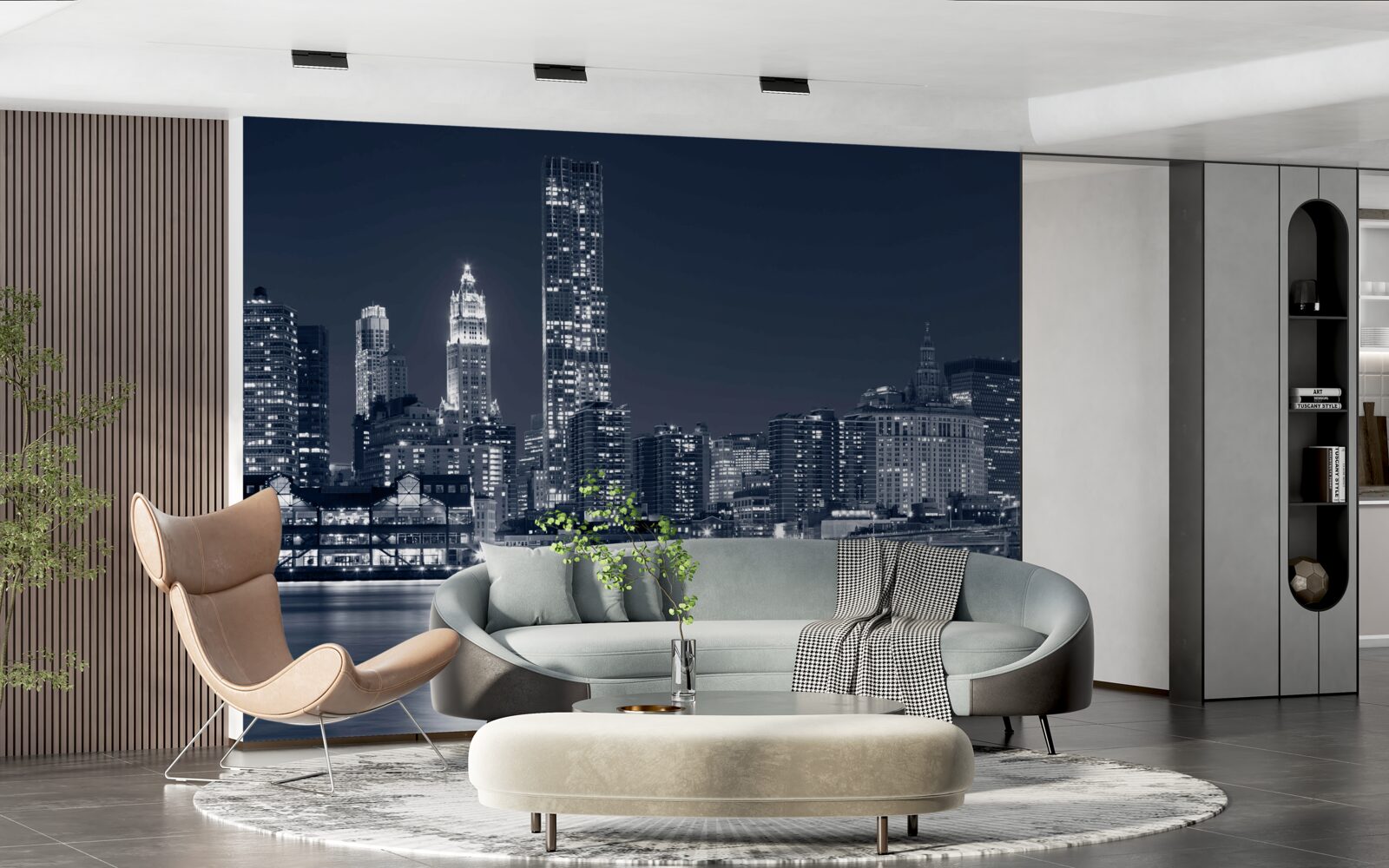 Fototapeta widok na oświetlone miasto