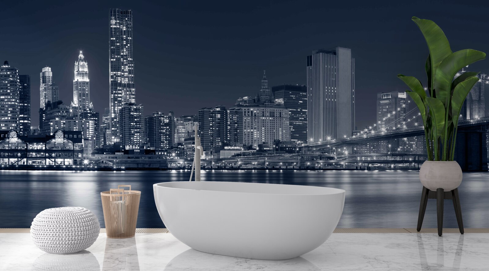 Fototapeta widok na oświetlone miasto