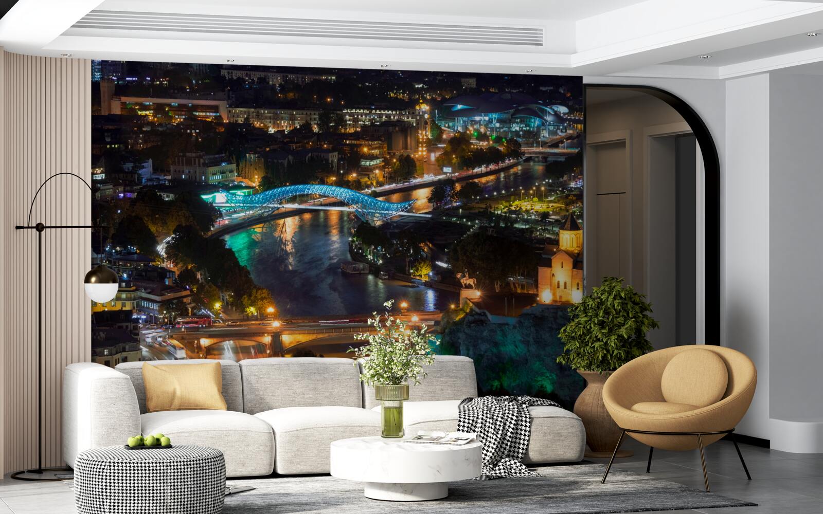 Fototapeta nowoczesne tbilisi wieczorem