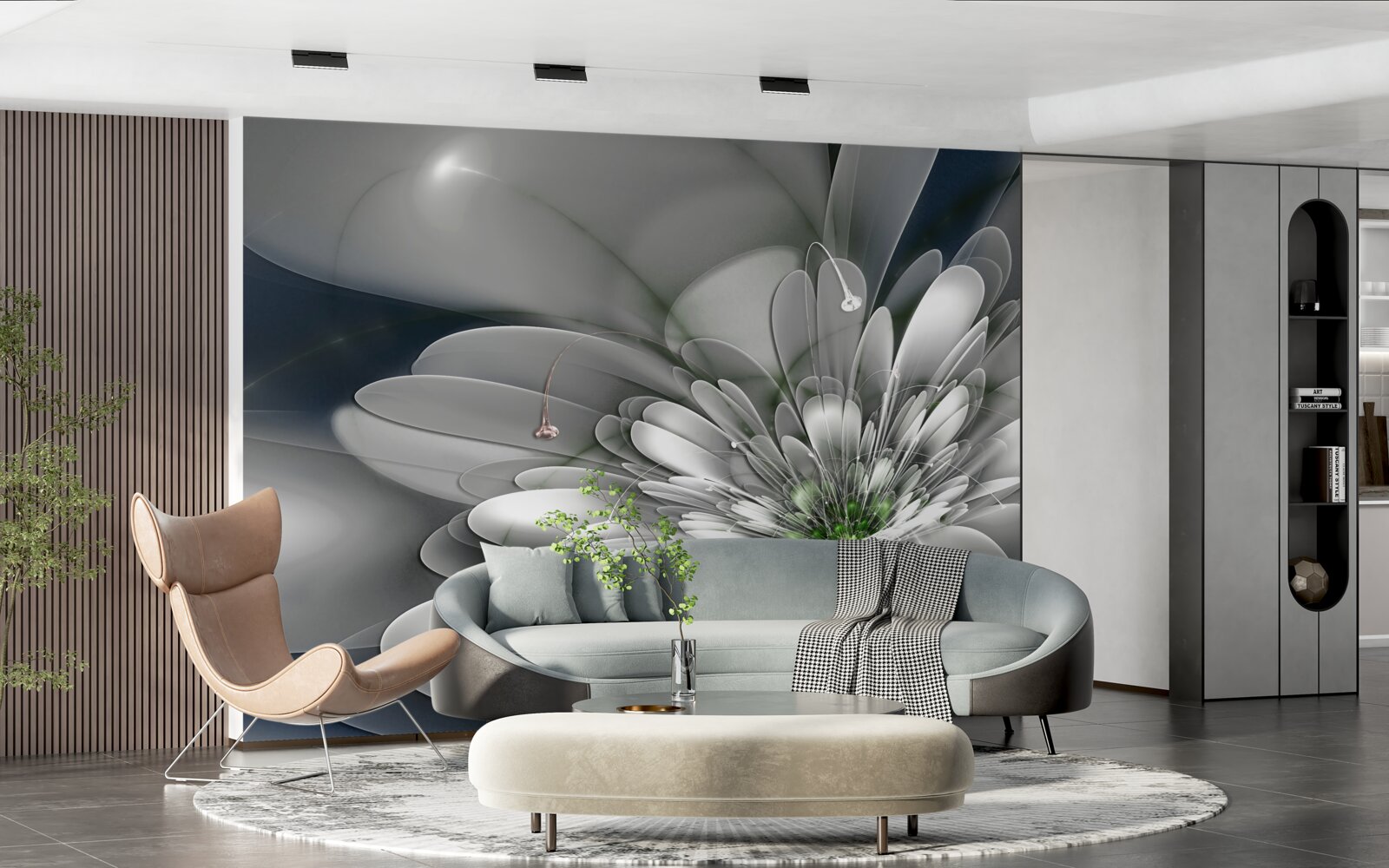 Fototapeta duży biały kwiat