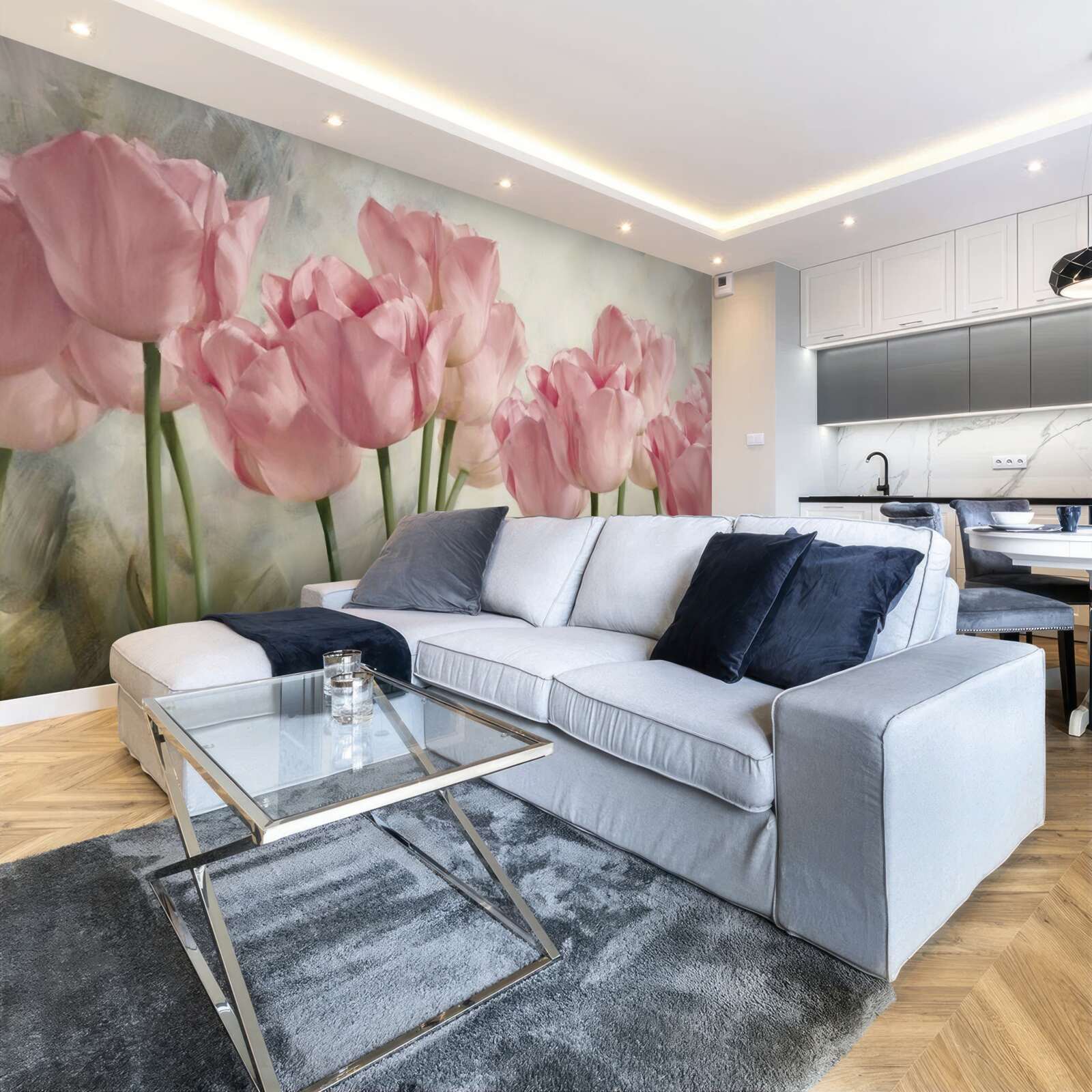 Fototapeta delikatne różowe tulipany