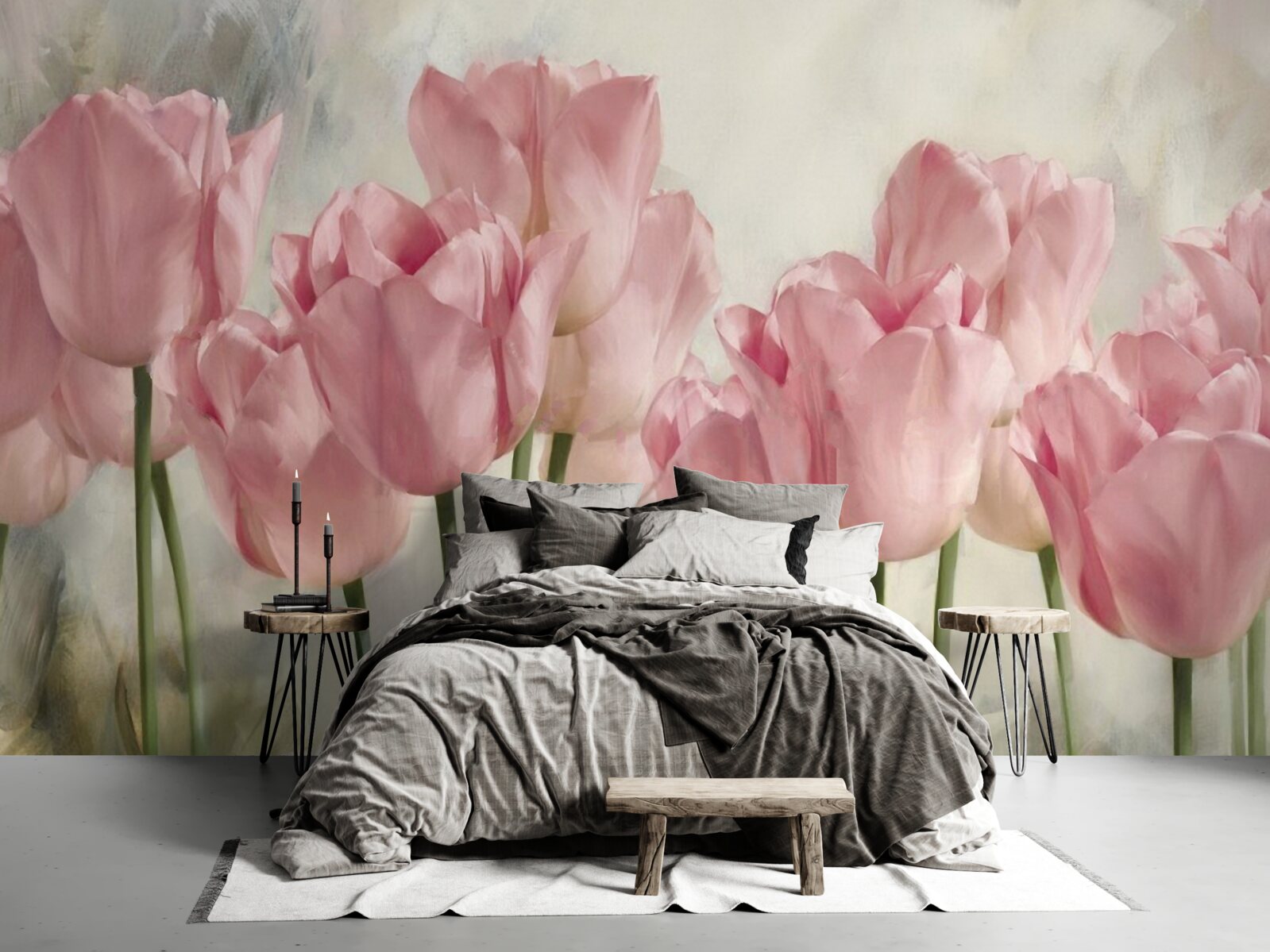 Fototapeta delikatne różowe tulipany