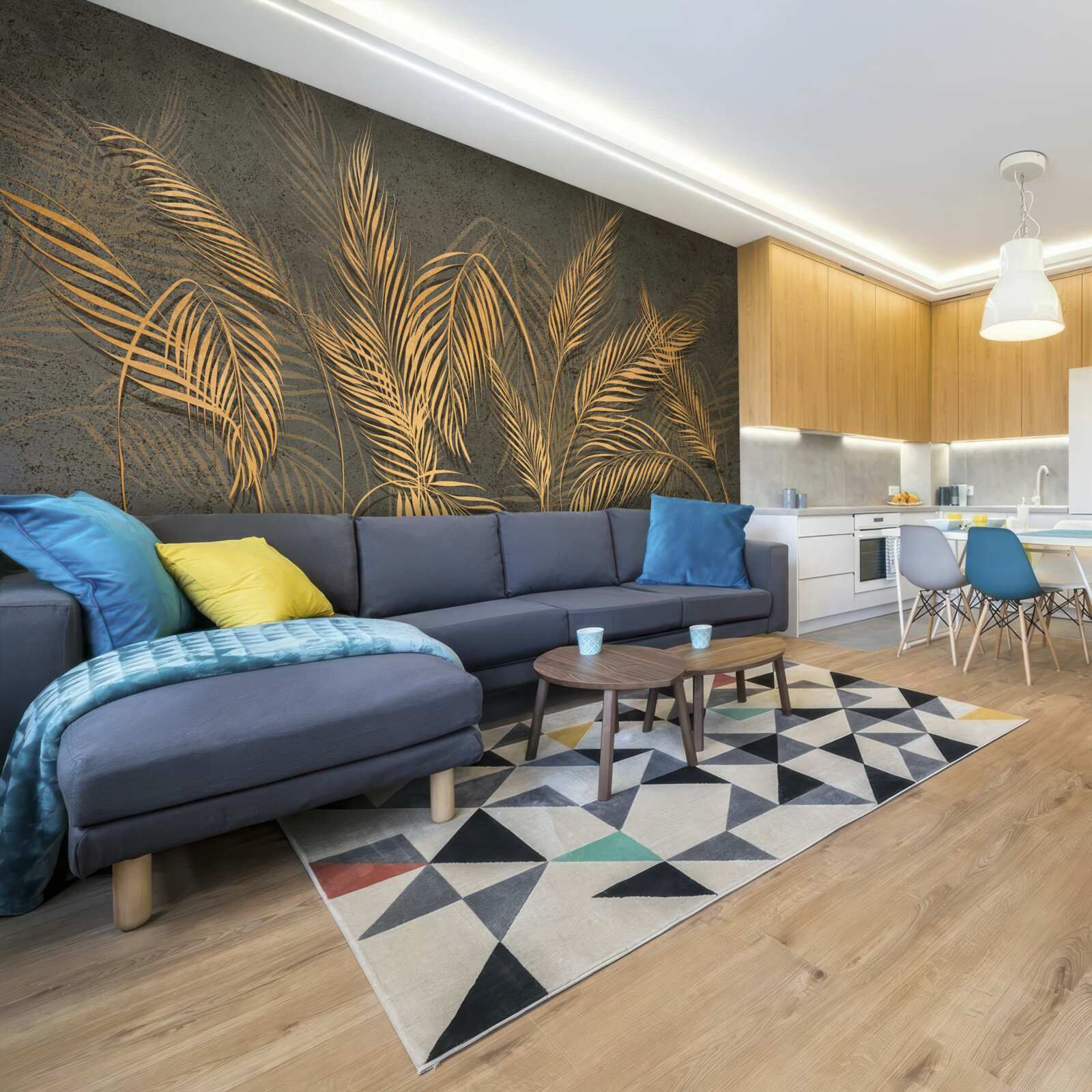 Fototapeta pióra kłosów prosa w złotym świetle