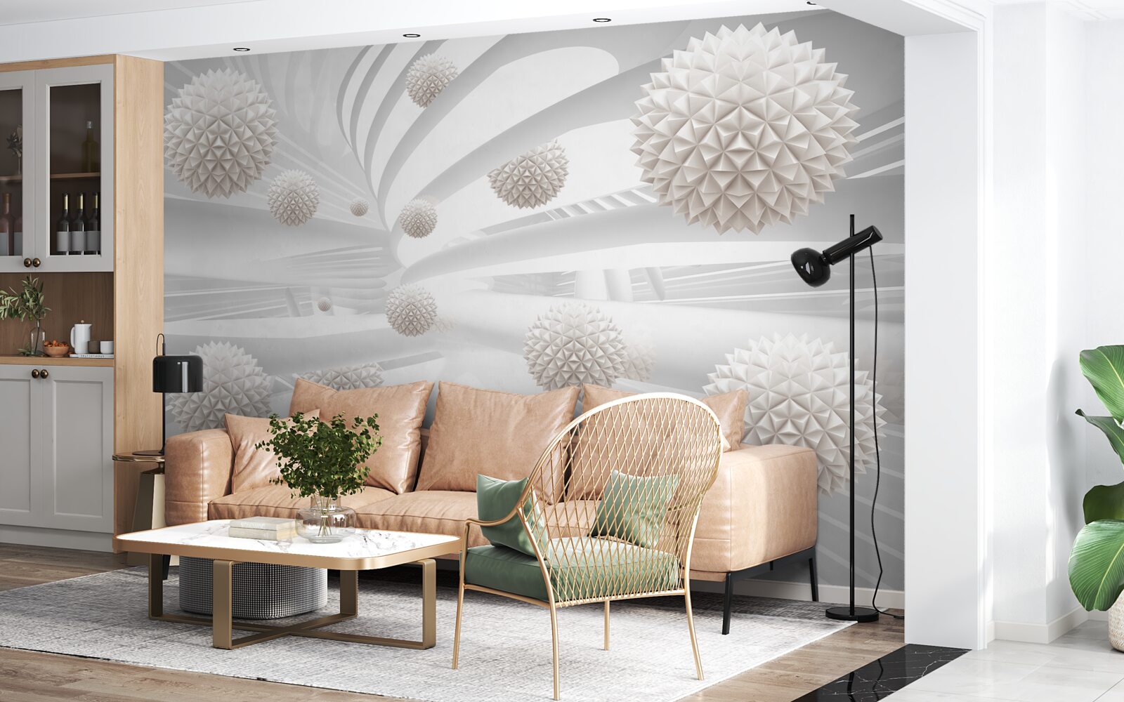 Fototapeta ostre kule latające w rurze