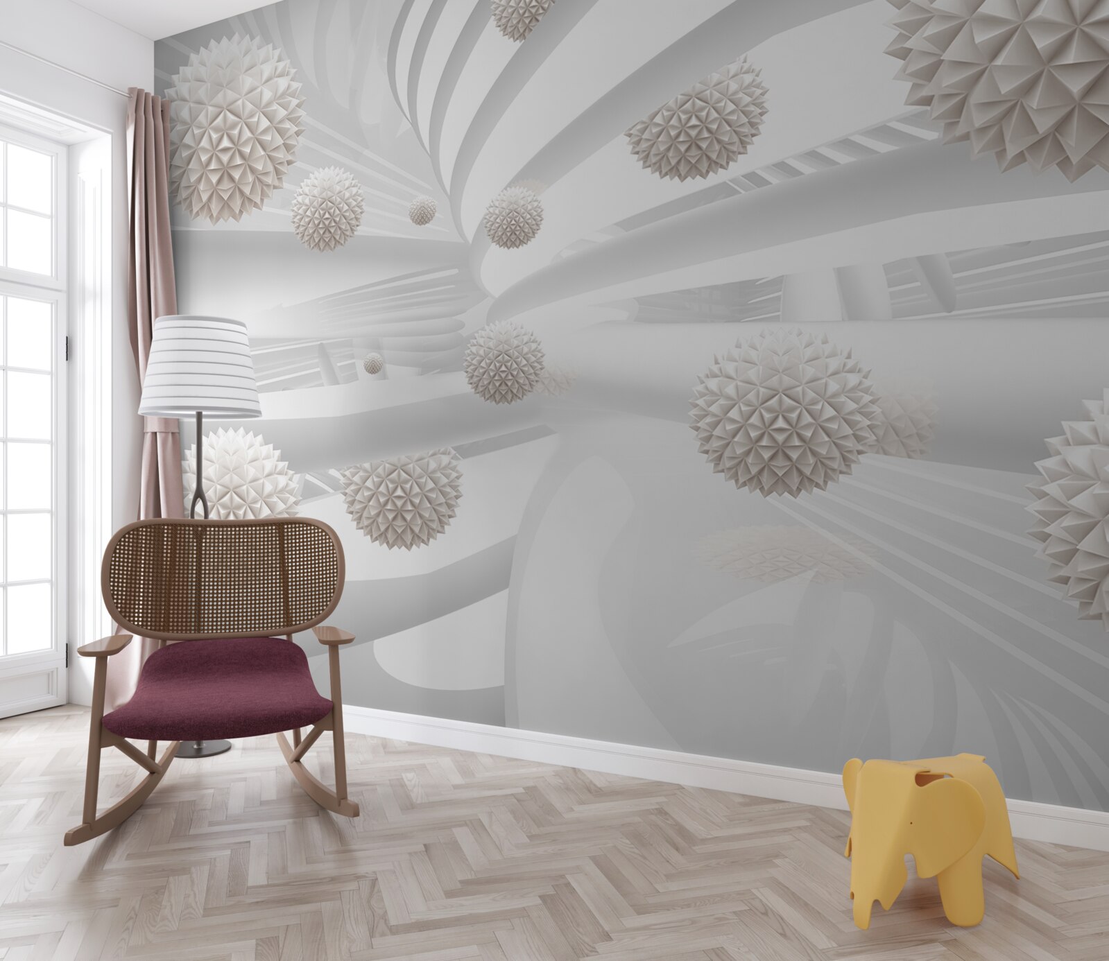 Fototapeta ostre kule latające w rurze