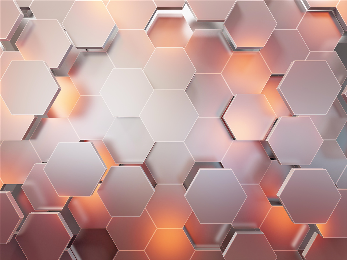 Fototapeta sześciokąty wolumetryczne