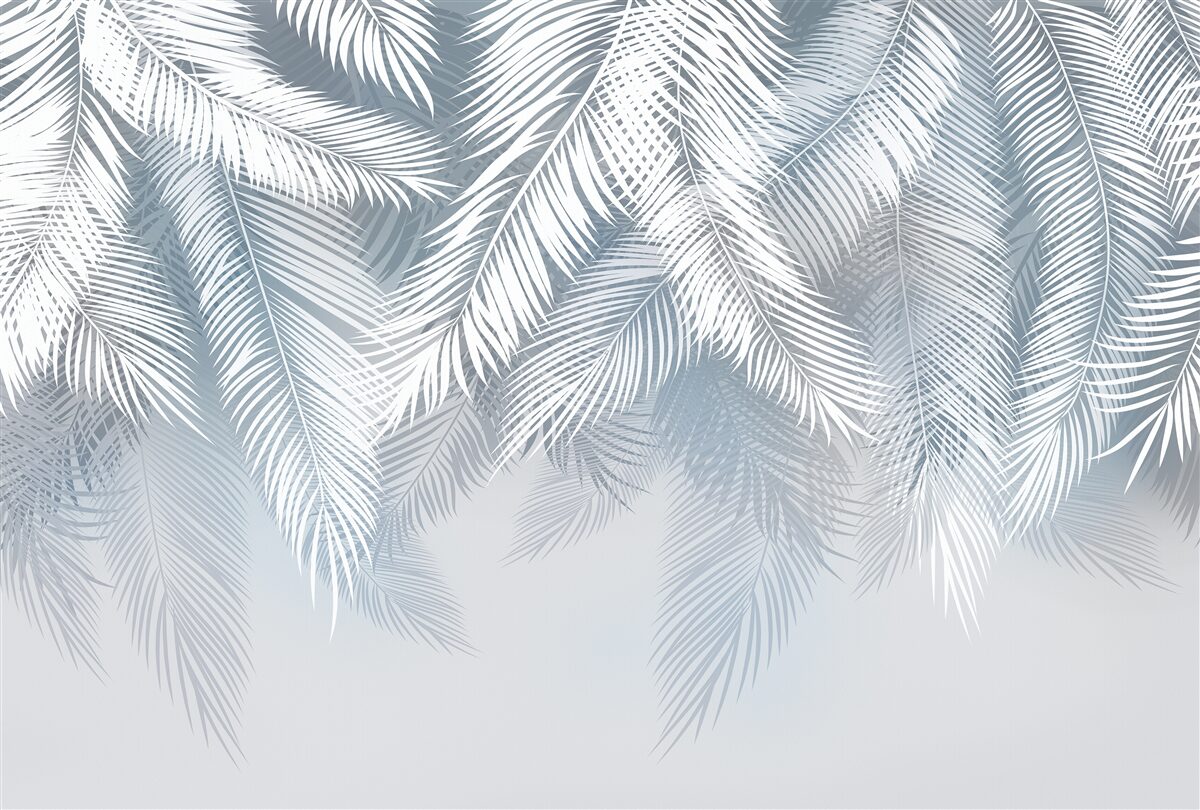 Fototapeta liście przypominające pióra, zwisające