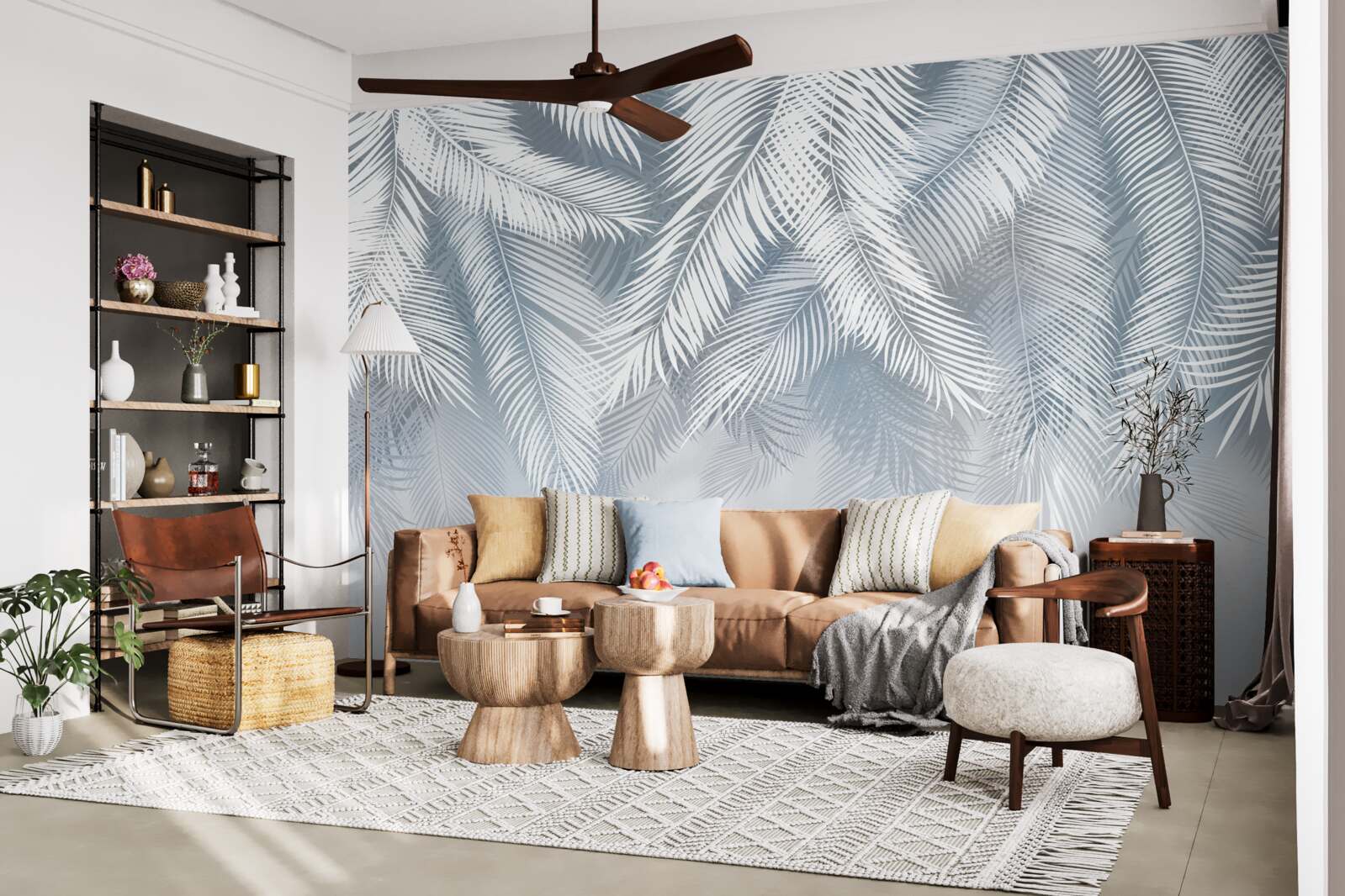 Fototapeta liście przypominające pióra, zwisające