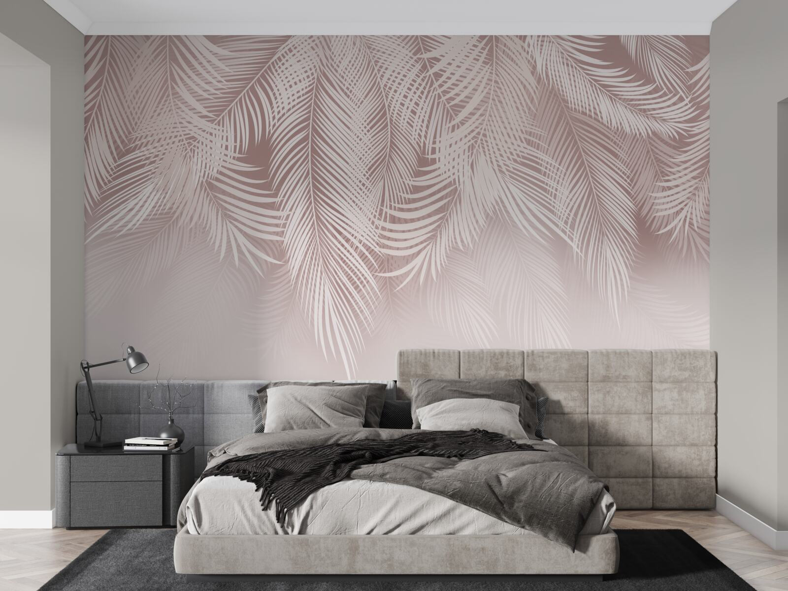 Fototapeta zwisają blade liście palm